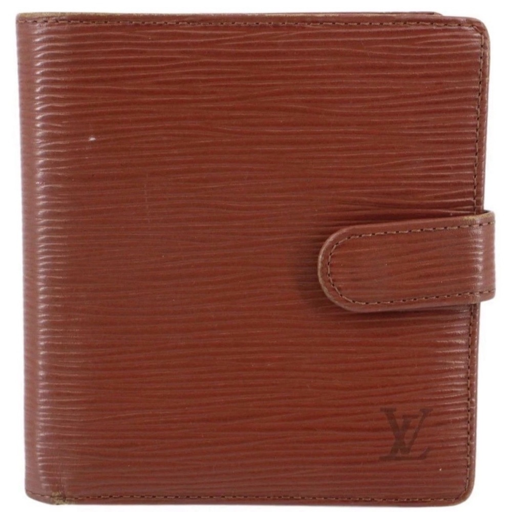 Louis Vuitton Brown Epi Leather Snap Wallet